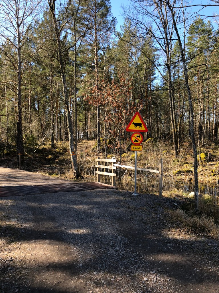 Färist med varning för nötkreatur