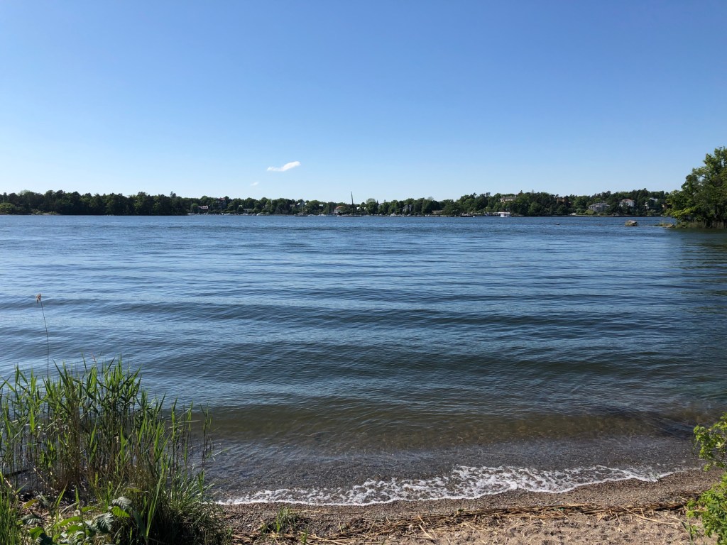 Badplats på Lidingös norra strand
