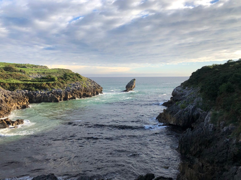 Coastal view along el camino del norte in Spain.