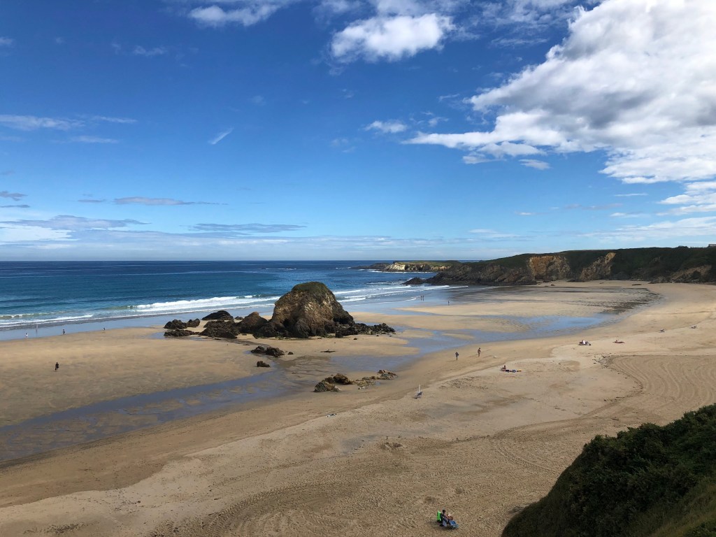 Coastal view along el camino del norte in Spain.